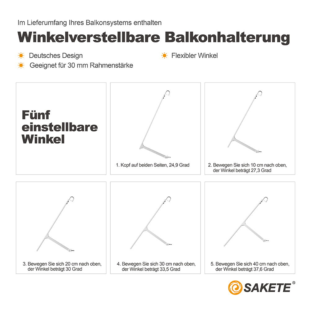 Balkon-Photovoltaik-Halterung